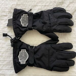 HARLEY DAVIDSON - gortex motorcycle gloves, black, size medium